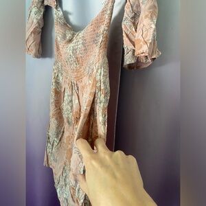 Y2K Mimi Chica Off the Shoulder Floral Mini Dress with Pockets size Medium